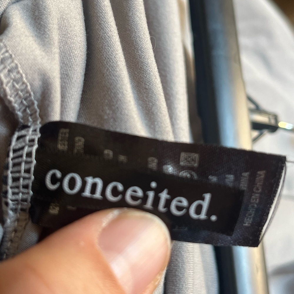 Conceited Gray Yoga/Workout Shorts - Picture 2 of 6